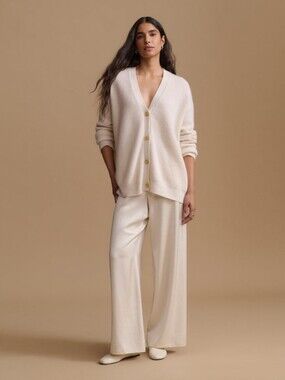 Jenny Kayne Cropped Cashmere Cocoon Cardigan Size L